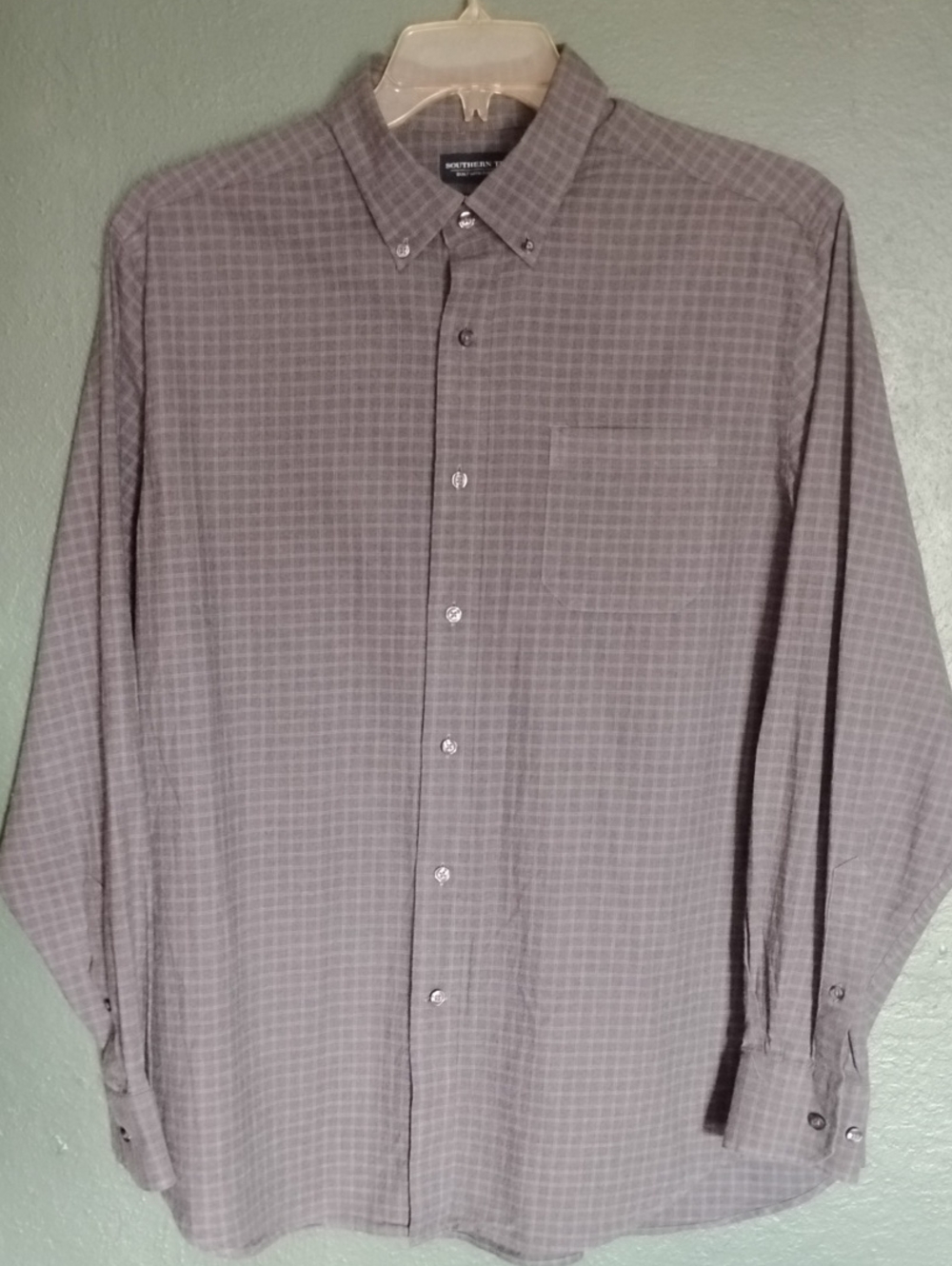 Southern Tide Men's Gray Checkered Button-Down Shirt